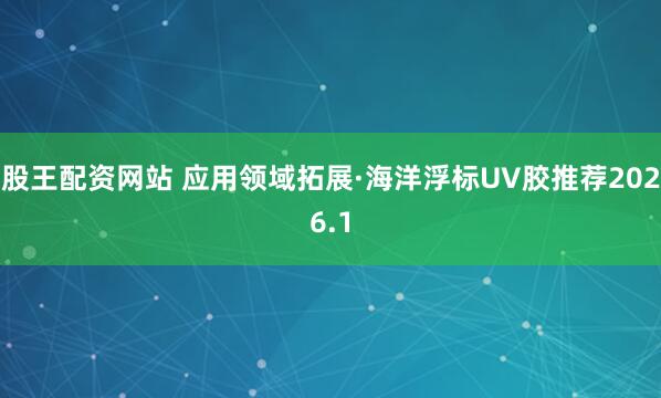 股王配资网站 应用领域拓展·海洋浮标UV胶推荐2026.1