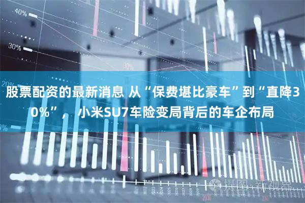 股票配资的最新消息 从“保费堪比豪车”到“直降30%”， 小米SU7车险变局背后的车企布局